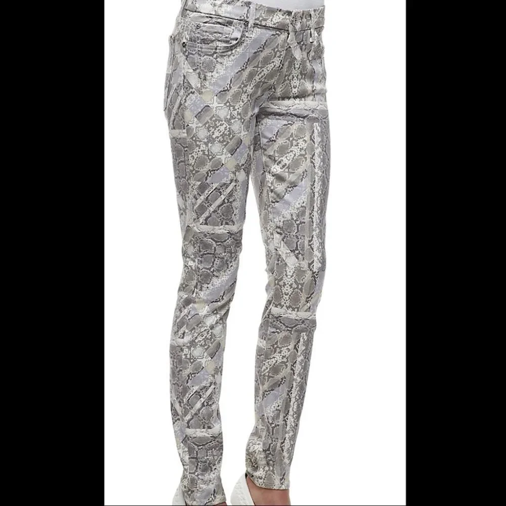 7 For All Mankind Snakeskin Skinny Pants